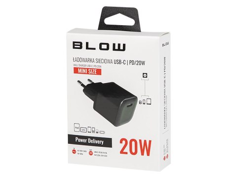 76-012# Ładowarka sieciowa gniazdo usb-c pd 20w mini