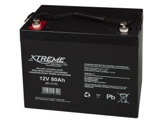 82-237# Akumulator żelowy 12v 80ah xtreme 245x270x180_6"