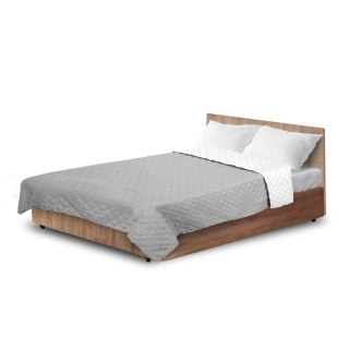 Narzuta dwustronna pikowana szaro-biała 200x220 cm Medicline