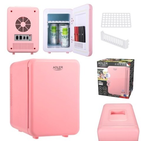 AD 8084 pink Mini lodówka 4l | chłodzenie i podgrzewanie | do domu i samochodu | system peltiera