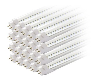 20x świetlówka led 120cm 18w t8 4000k g13 neutralna przezroczysta jednostronna