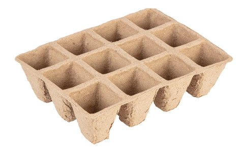 Rozsadniki torfowe małe (3x4 otwory) 16 x 12 x 4.5 cm, 5 szt.