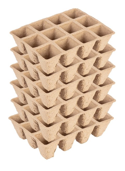 Rozsadniki torfowe małe (3x4 otwory) 16 x 12 x 4.5 cm, 5 szt.