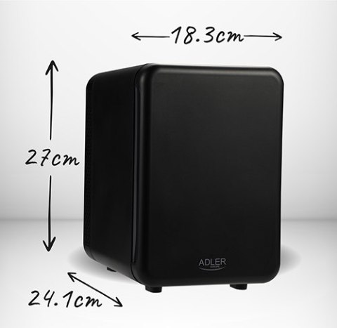 AD 8084 black Mini lodówka 4l | chłodzenie i podgrzewanie | do domu i samochodu | system peltiera