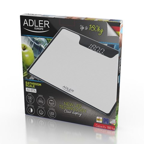 AD 8174 white Waga łazienkowa - led