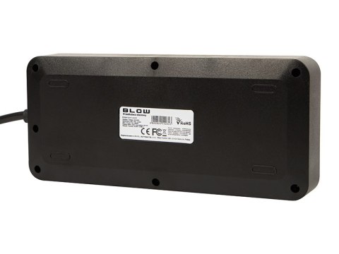 98-212# Przedłużacz sieciowy ps-650 6-gniazd 3xusb 1xusb-c 5m czarny 3x1mm