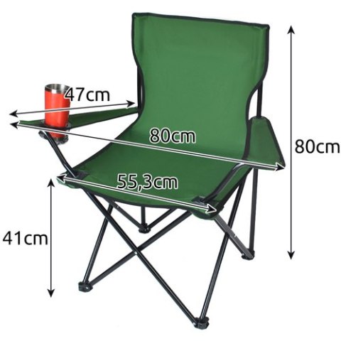 Krzesło wędkarskie zielone K23676