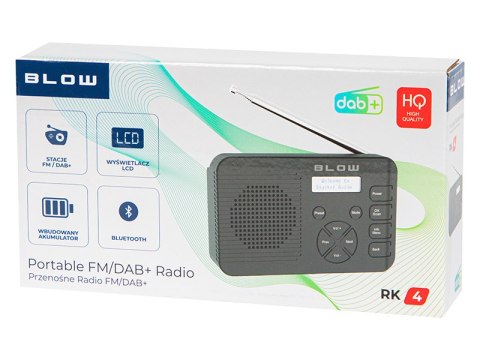 77-574# Radio przenośne kuchenne fm/dab+ blow rk4 bt czarne