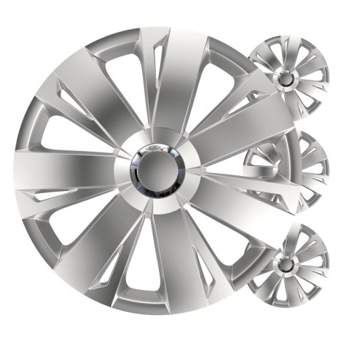 Kołpaki samochodowe 4szt. komplet energy srebrne 15" cali color box
