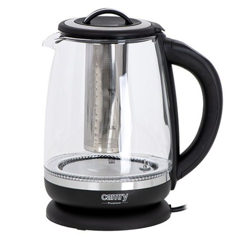 CR 1290 black Czajnik szklany 2,0 l z zaparzaczem oraz regulacją temp.