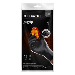 Rękawice nitrylowe czarne mercator gogrip black 4 szt. rozmiar m