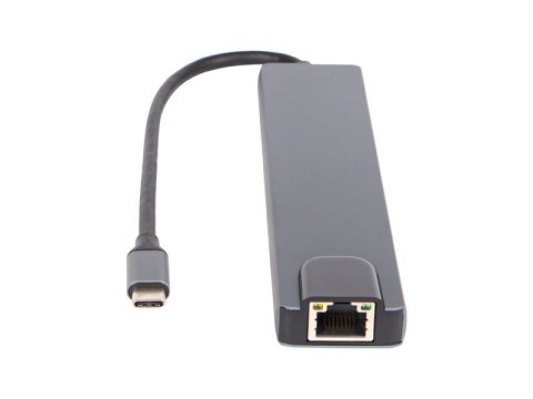 86-077# Rozgałęźnik usb-c hub rj45 + hdmi 100w k-08