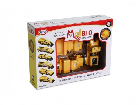 Malblo magnetyczne pojazdy budowlane