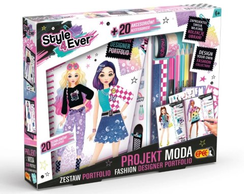 Zestaw kreatywny projekt moda portfolio