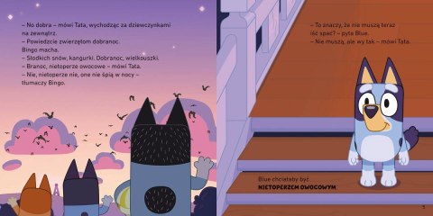 Książeczka bluey. dobranoc, owocowy nietoperzu. moja czytanka
