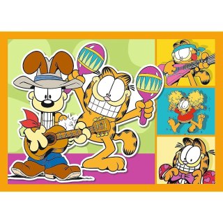 Puzzle 4w1 garfield kocha lazanie