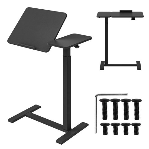 Mobilne biurko/stand na laptop Maclean, czarne, regulacja wysokośc 76-109cm, max. 30kg , MC-120 B