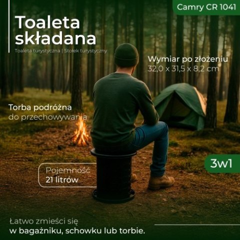 CR 1041 Toaleta składana - przenośna |toaleta turystyczna | stołek turystyczny
