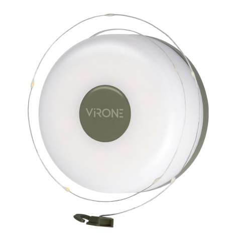 Lampka kempingowa z girlandą, 80/200lm, 2000mAh, 3000K, 8m