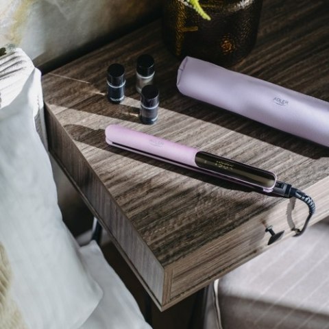 AD 2329 Prostownica do włosów keratynowa | powłoka ceramiczno-keratynowa | wyświetlacz lcd | 6 poziomów temp. | etui + rękawiczk