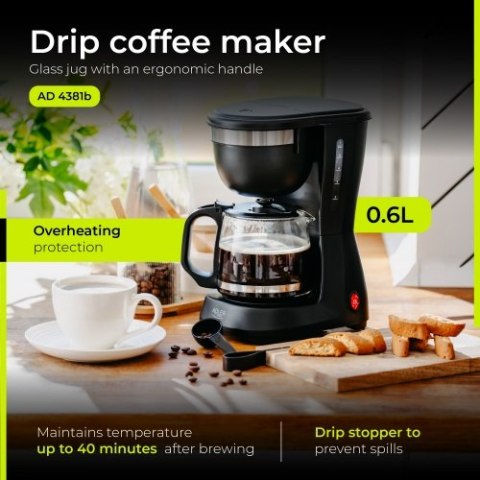 AD 4381 black Ekspres przelewowy 0,6l