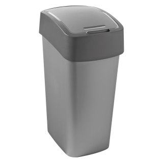 Kosz na śmieci Curver Flip Bin, 45L, Srebrny, 186181