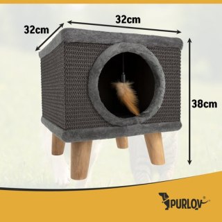 Legowisko dla kota - domek na nóżkach Purlov 26215