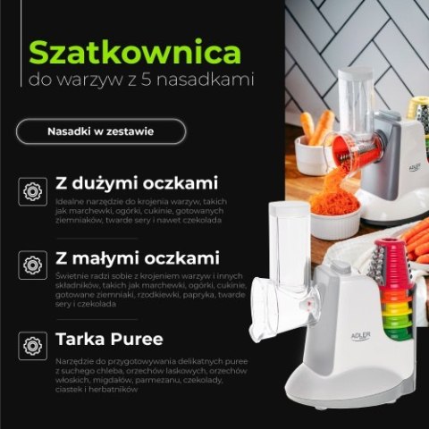 AD 4815 LG Szatkownica do warzyw z 5 nasadkami