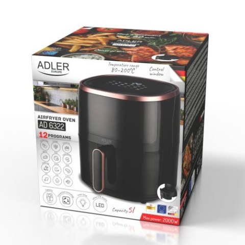 AD 6322 Frytkownica beztłuszczowa | 12 programów | 5,0 l | wyświetlacz led |