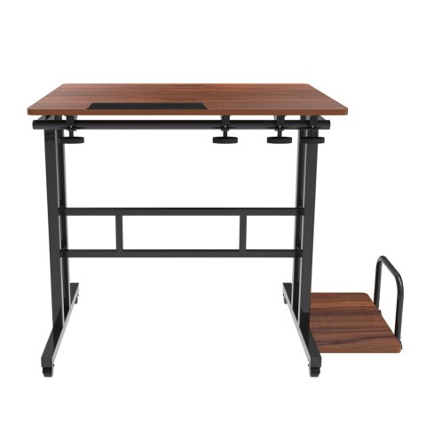 Mobilne biurko stolik na laptop Maclean, czarne, 80x60cm, 50kg max, reg. wys.67-115cm , MC-124 B