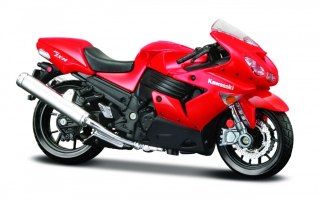 Model motocykl kawasaki ninja zx -14 z podstawką 1/18