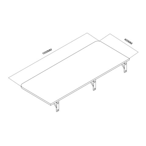 Składana półka / blat Maclean, drewniane, 100x40cm, max. 50kg, MC-128 WD