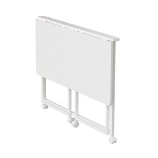 Składane biurko stolik Maclean, białe, mobilne, 100x50cm, max. 50kg, MC-1250 W