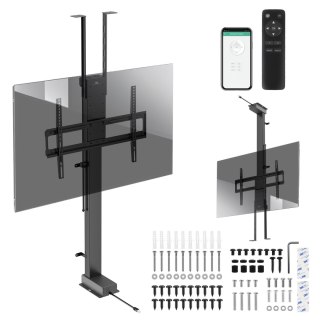 Uchwyt elektryczny sufitowo-podłogowy, wysuwany Maclean, 43''-88'', VESA 600x400, max 60kg, 100-240V AC,50/60Hz MC-125