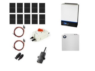 Hybrydowy zestaw solarny off-grid ESB-10kW-48 MPPT 10xPV Mono bateria Slim 5kWh