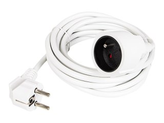 98-793# Przedłużacz sieciowy pr-160 1-gniazdo z uziemieniem 5m biały (3x1,5mm)