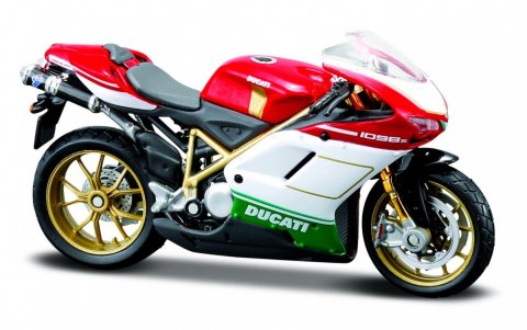Model metalowy motocykl ducati 1098s z podstawką 1/18