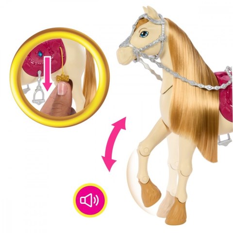 Figurka interaktywna barbie tańczący koń