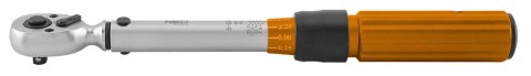 Klucz dynamometryczny dwukierunkowy 1/4", 5 - 25 Nm, zestaw 21 szt.
