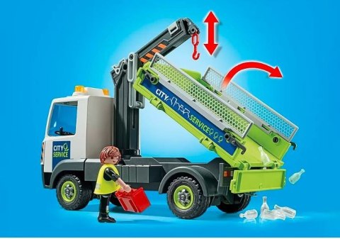 Zestaw z figurkami city action 71431 samochód ciężarowy z kontenerami na szkło