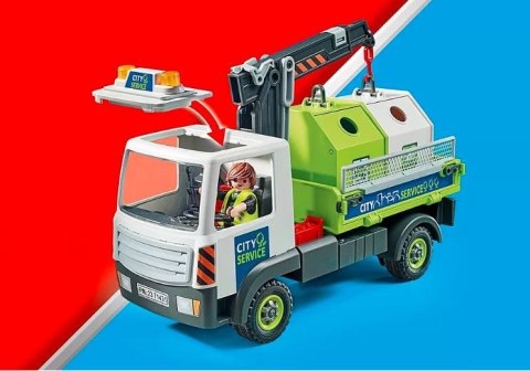 Zestaw z figurkami city action 71431 samochód ciężarowy z kontenerami na szkło