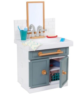 First bathroom sink
