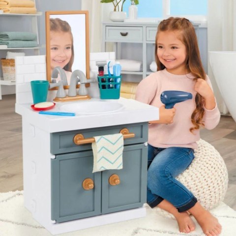 First bathroom sink
