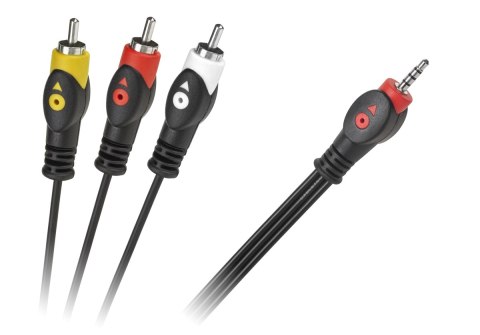 Kabel Jack 3.5 cztero-polowy 3 x RCA 3m Kabel Jack 3.5 cztero-polowy 3 x RCA 3m