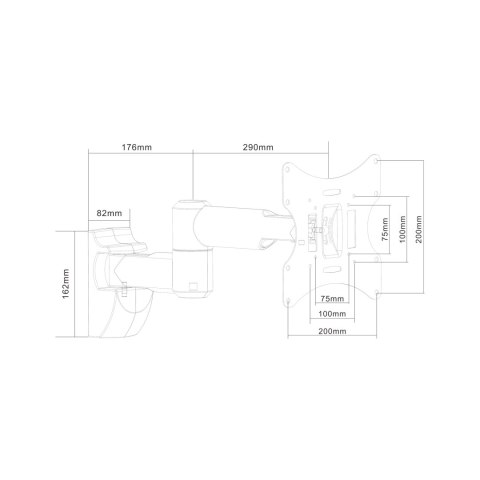 Uchwyt do ściany 13-42 cali czarny LCD-UCH0043 Uchwyt do ściany 13-42 cali czarny LCD-UCH0043