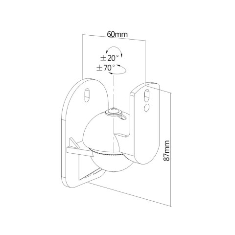 Uchwyt ścienny głośnikowy maks. obciążenie 3,5 kg Uchwyt ścienny głośnikowy maks. obciążenie 3,5 kg