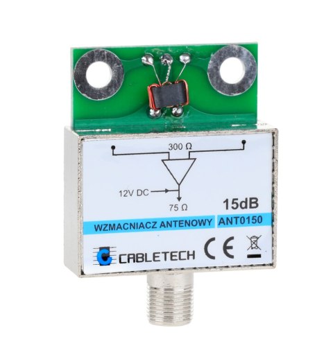 Wzmacniacz antenowy ekranowany 15dB Cabletech Wzmacniacz antenowy ekranowany 15dB Cabletech