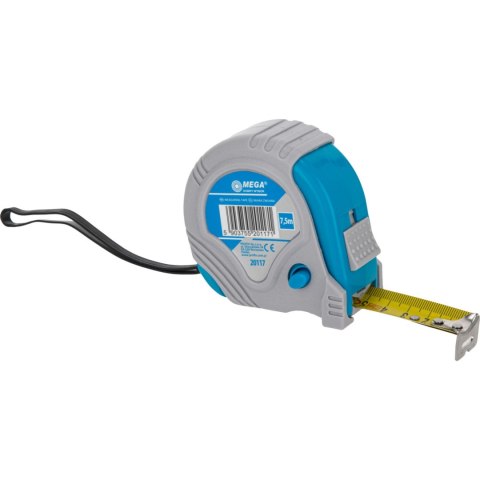 20117 Miara zwijana 7,5m/25mm, 3 stopery Mega 20117 Miara zwijana 7,5m/25mm, 3 stopery Mega