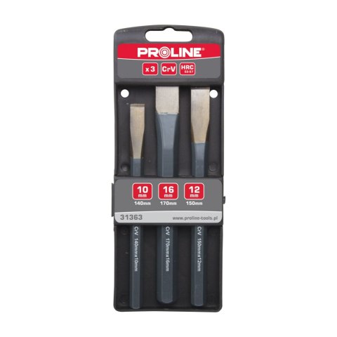 31363 Zestaw przecinaków ślusarskich - 3 elementy, Proline 31363 Zestaw przecinaków ślusarskich - 3 elementy, Proline