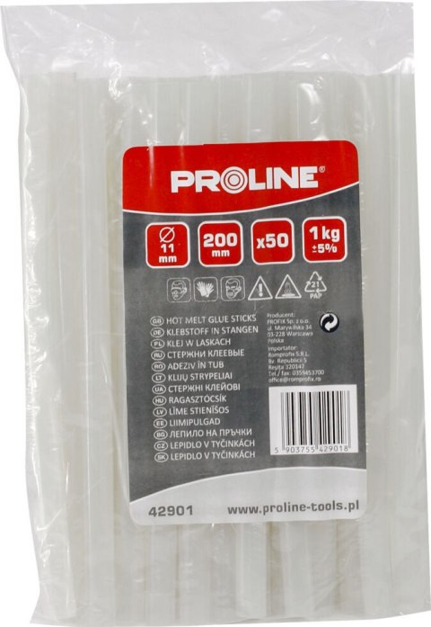 42901 Klej w laskach 11mm; L:200mm, 50 sztuk, Proline 42901 Klej w laskach 11mm; L:200mm, 50 sztuk, Proline